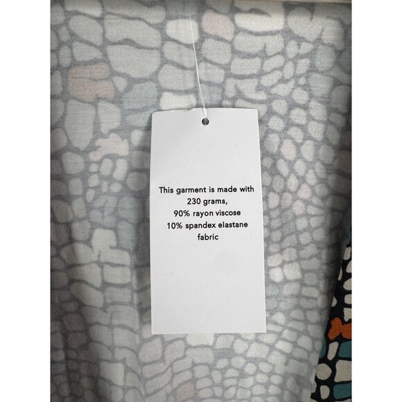 Logo Lori Goldstein oversized lagen look geo print duster beachy tan 90s sz XL - Picture 2 of 7